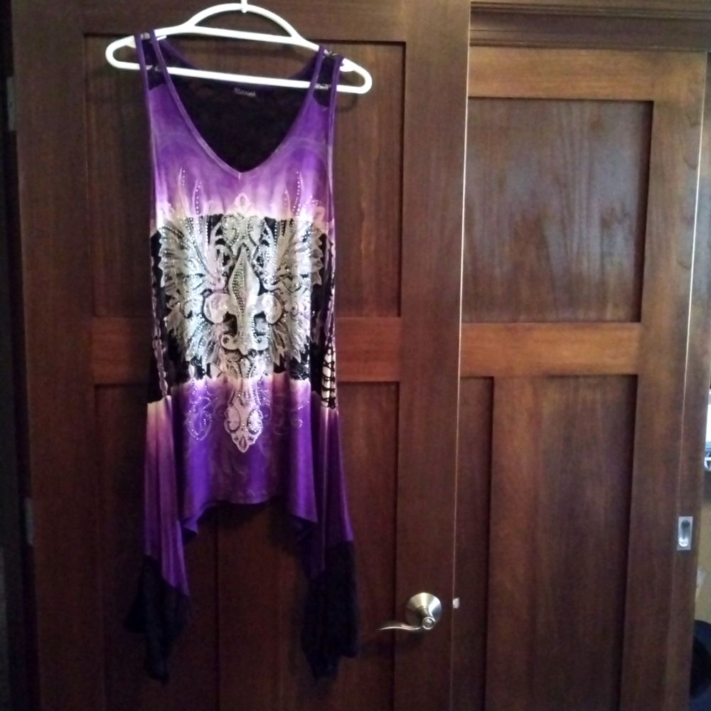 Tank Top with Black Lace
